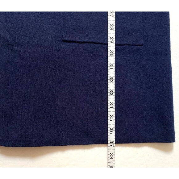 Charter Club Sleeveless Duster Womens M Navy Blue Wool-Effect Open Front NWOT - Picture 13 of 13